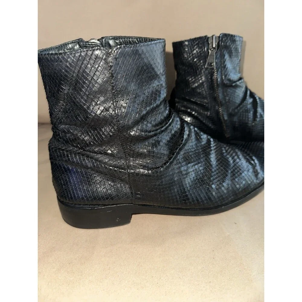 john varvatos Morrison Sharpie Snake Embossed Boots Size 9 Mens